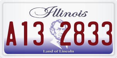 IL license plate A132833