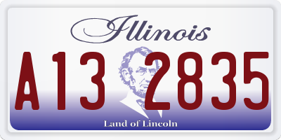 IL license plate A132835