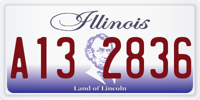 IL license plate A132836