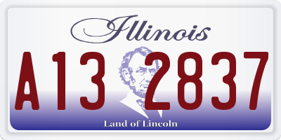 IL license plate A132837