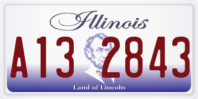 IL license plate A132843