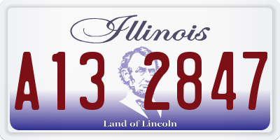 IL license plate A132847