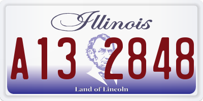 IL license plate A132848