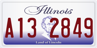IL license plate A132849