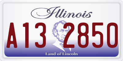 IL license plate A132850