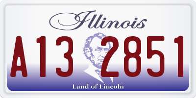IL license plate A132851