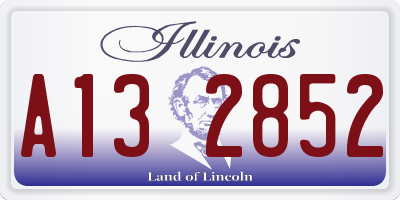 IL license plate A132852