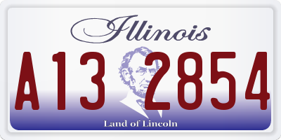 IL license plate A132854