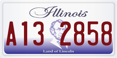 IL license plate A132858