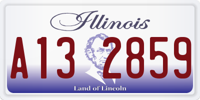 IL license plate A132859