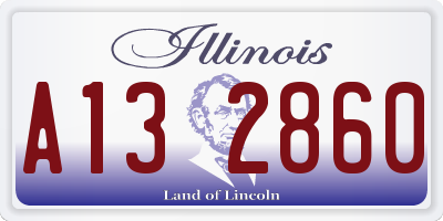 IL license plate A132860