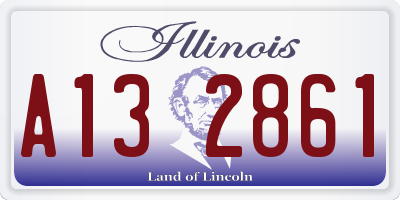 IL license plate A132861