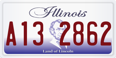 IL license plate A132862