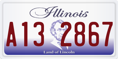 IL license plate A132867