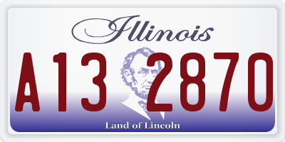 IL license plate A132870