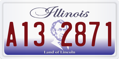IL license plate A132871