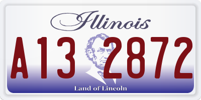 IL license plate A132872