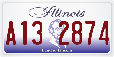 IL license plate A132874