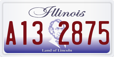 IL license plate A132875