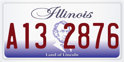 IL license plate A132876