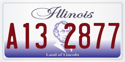 IL license plate A132877