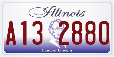 IL license plate A132880