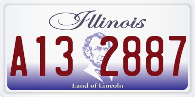 IL license plate A132887