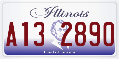 IL license plate A132890