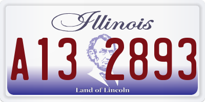 IL license plate A132893