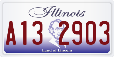 IL license plate A132903