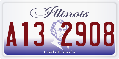 IL license plate A132908