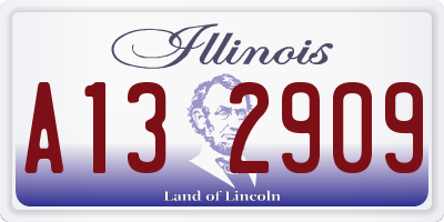 IL license plate A132909