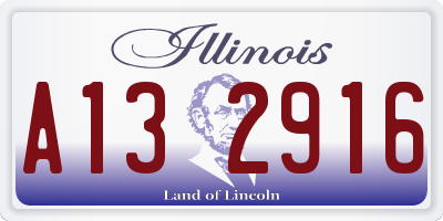 IL license plate A132916