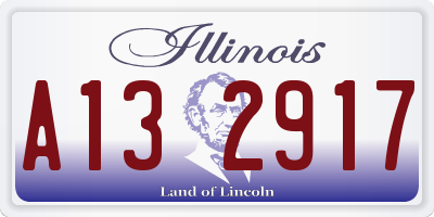 IL license plate A132917