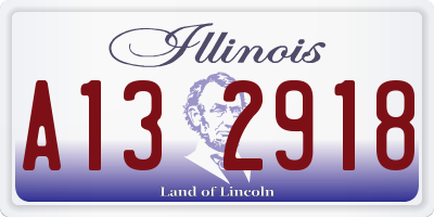 IL license plate A132918