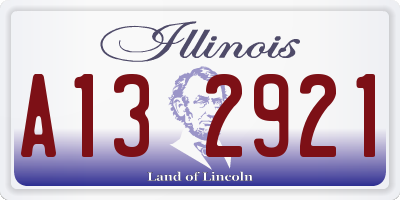 IL license plate A132921