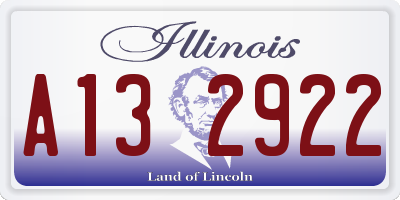 IL license plate A132922