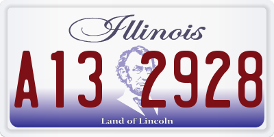 IL license plate A132928