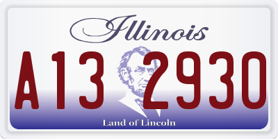 IL license plate A132930