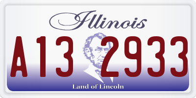 IL license plate A132933