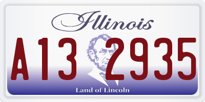 IL license plate A132935