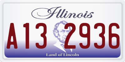 IL license plate A132936