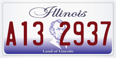 IL license plate A132937