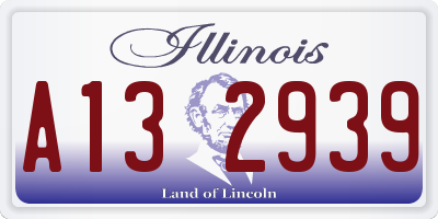 IL license plate A132939