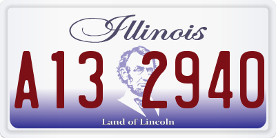 IL license plate A132940