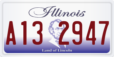 IL license plate A132947