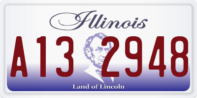 IL license plate A132948