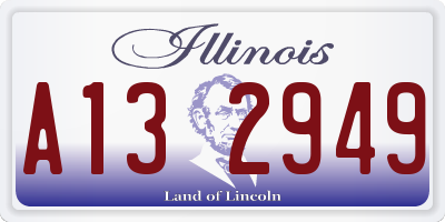 IL license plate A132949