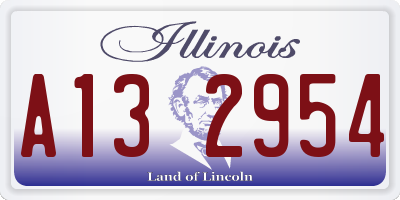 IL license plate A132954
