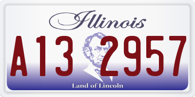 IL license plate A132957